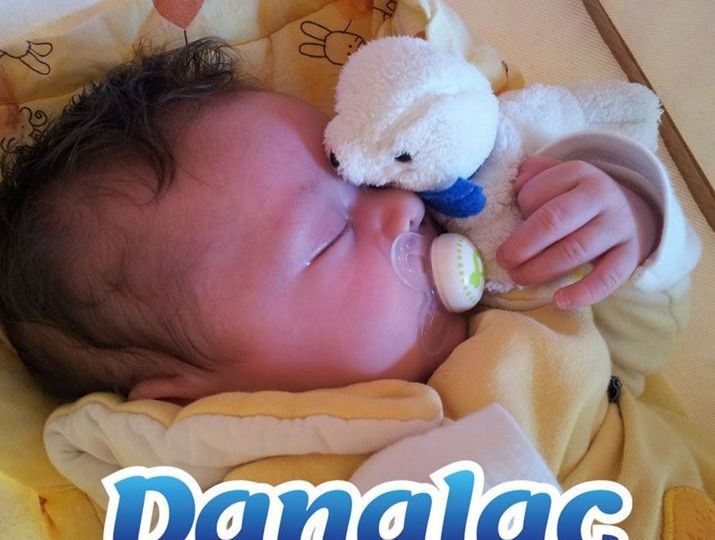 Sleeping and feeding baby